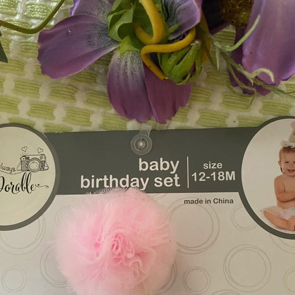 🌟🌸🎉🎀Baby 1st Birthday Set🎀🎉🌸🌟 - Picture 2 of 6
